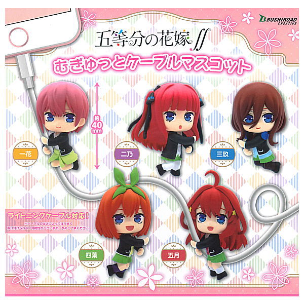 The Quintessential Quintuplets �è Mugyutto Cable Mascot [All 5 type set(Full Complete)]
