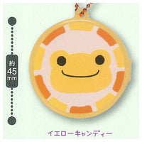 Pickles the Frog Round and cute! Case key chain [3.Yellow candy]