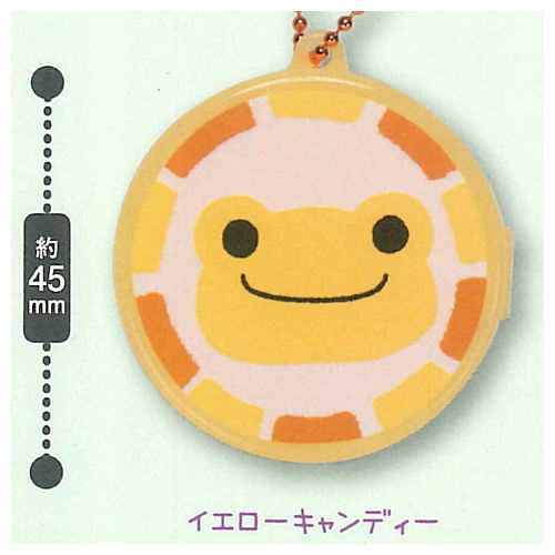 Pickles the Frog Round and cute! Case key chain [3.Yellow candy]