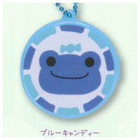 Pickles the Frog Round and cute! Case key chain [5.Blue candy]