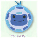 Pickles the Frog Round and cute! Case key chain [5.Blue candy]