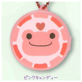 Pickles the Frog Round and cute! Case key chain [8.Pink candy]