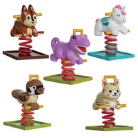 Park YuraYura playground equipment Part.3 [Assorted 5 type set (1.Old squirrel/2.Pegasus/3.Dinosaur (purple)/4.Sparrow/6.‚˂±Cat (chatora))]