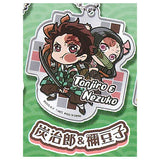 Pita! Deforme Kimetsu no Yaiba 1-2MIX acrylic key chain [5.Tanjirou & Nezuko]