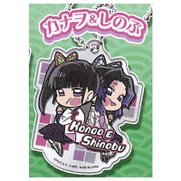 Pita! Deforme Kimetsu no Yaiba 1-2MIX acrylic key chain [8.Kanao & Shinobu]