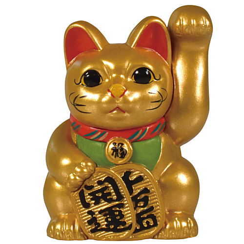 Japanese Maneki Neko (Lucky God) Miniature Collection [6.Rare color: Tokoname type Manekineko Limited golden version]