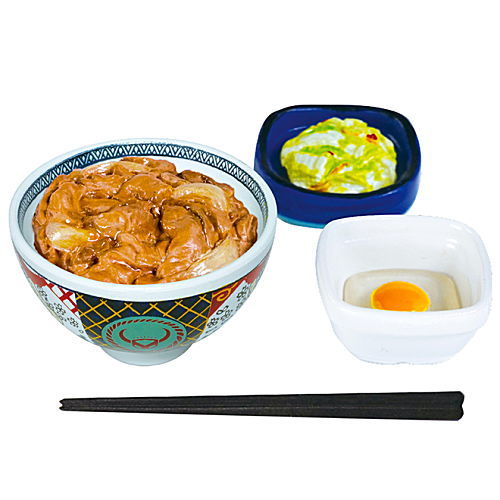 Yoshinoya Miniature Collection [1.Gyudon (with oshinko and egg)]
