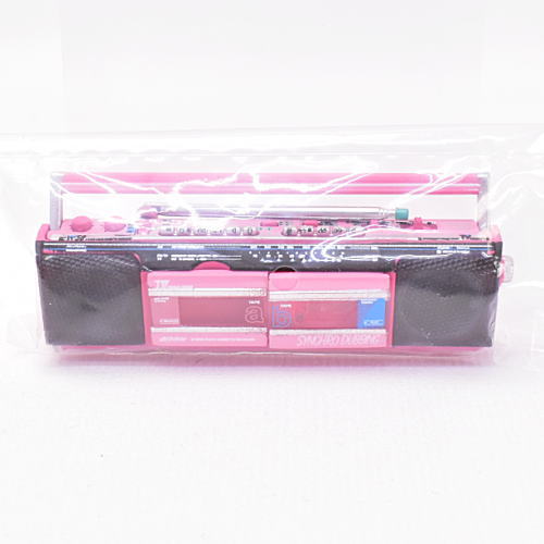 Victor Historical Miniature Collection [5.Stereo double cassette BOOM cassette tape pink]