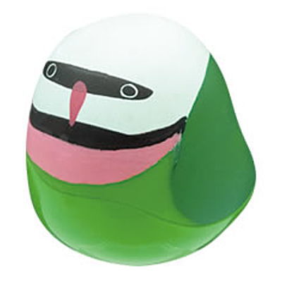 Parakeet Daruma Mascot [3.Red-breast Parakeet]