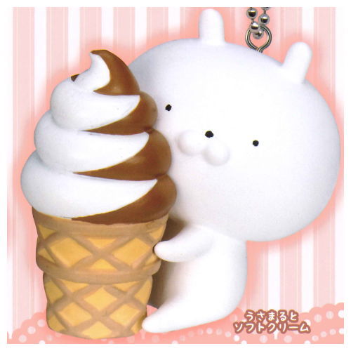 Usamaru Oyatsu Mascot Ball chain [1.Usamaru and soft serve]