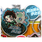 Pita! Deforme Kimetsu no Yaiba Mugen Train acrylic key chain [5.Tanjirou & Inosuke]