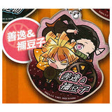 Pita! Deforme Kimetsu no Yaiba Mugen Train acrylic key chain [6.Zenitsu & Nezuko]