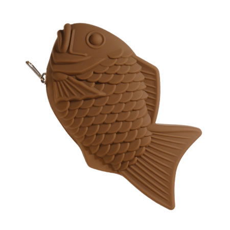 Taiyaki Silicon Pouch [3.Chocolate Taiyaki]