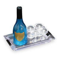 CHAMPAGNE TOWER [2.Wine Bottle (Blue) & Tray]