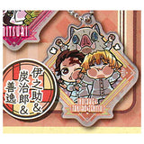 Pita! Deforme Kimetsu no Yaiba Kisatsutai Acrylic Keychain [10.Inosuke & Tanjirou & Zenitsu]