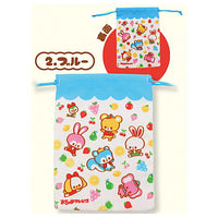 Ochame Friends Retro Kinchaku Pouch [2.Blue]