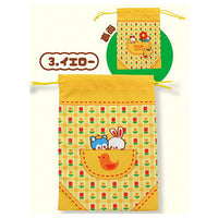 Ochame Friends Retro Kinchaku Pouch [3.Yellow]