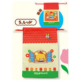 Ochame Friends Retro Kinchaku Pouch [5.Red]