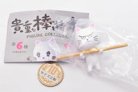 Cat figure collection with precious sticks [5.Angry stick cat]