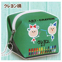 Sakura Color Products Cube Pouch [2.Crayon pattern]