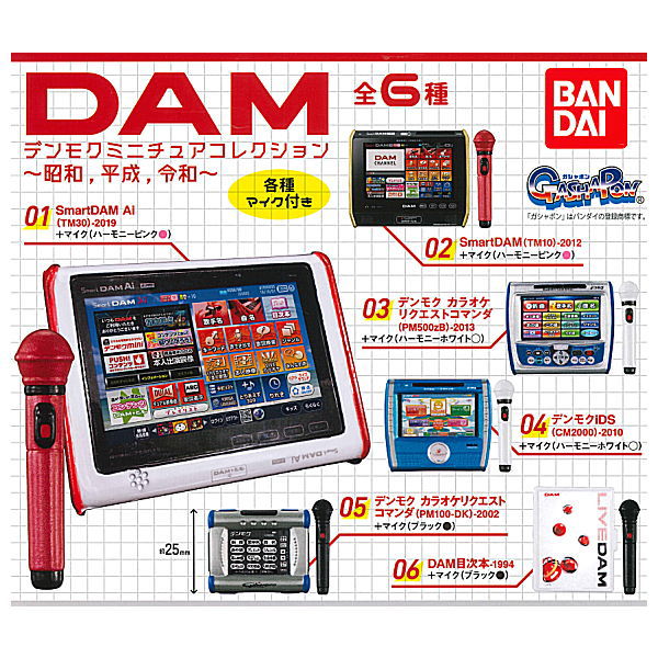 DAM Denmoku Miniature Collection Showa, Heisei, Reiwa [All 6 type set(Full Complete)]