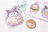 Nagano x Sanrio Characters Mogumogu Acrylic Keychain [5.Kuromi]