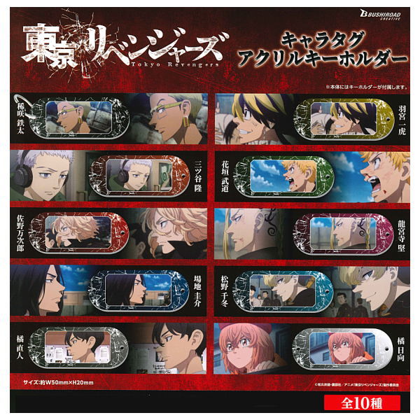 Tokyo Revengers Character Tag Acrylic Keychain [All 10 type set(Full Complete)]