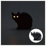 Cat's eyes are glowing in tha dark [2.Black cat (Amber)]