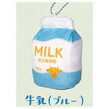 Milk carton plush ball chain [1.Milk (blue)]