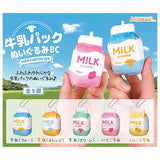 Milk carton plush ball chain [All 5 type set(Full Complete)]