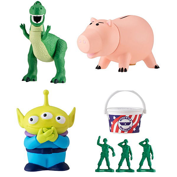 TOY STORY Narabundesu. [Assorted 4 type set (3.Rex/4.Hamm/5.Alien/6.Green army men + bucket)]