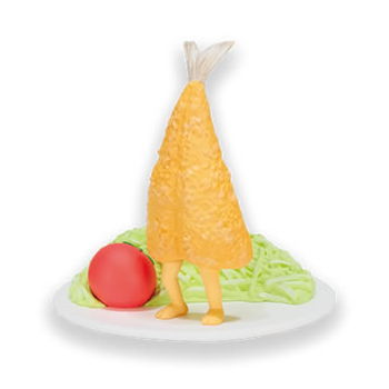 Wild fried shrimp mascot figure [2.Deep-fried horse mackerel]