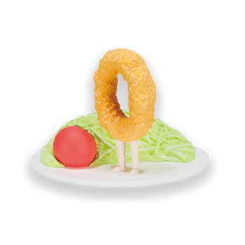 Wild fried shrimp mascot figure [3.Fried squid]