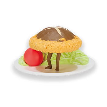 Wild fried shrimp mascot figure [5.Fried Shiitake]