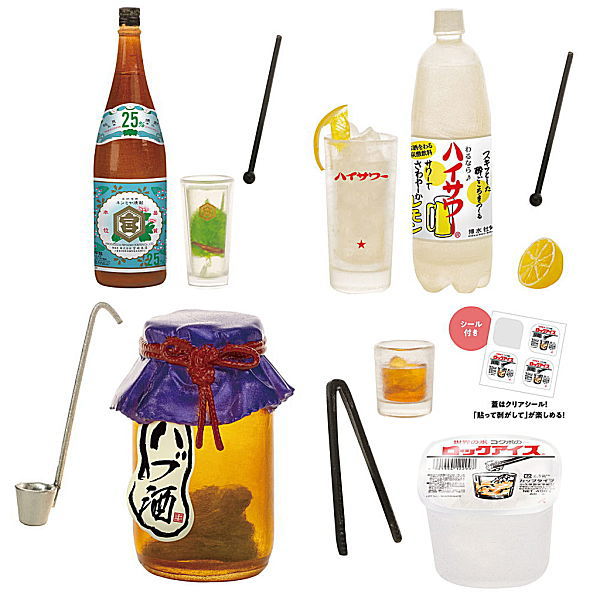 Sakenoaruyorokobi Miniature collection Part.2 [Assorted 4 type set (1.Kinmiya shochu/2.High sour lemon/3.Habushu with hub/4.Rock ice cup type)]