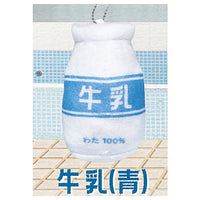 Milk bottle soft toy Ball chain [1.Milk (blue)]