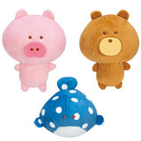 #Keshikasu. plush toy [Assorted 3 type set (1.Pig/2.Bear/3.Whale shark)]