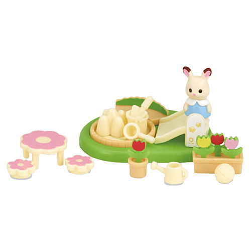 Sylvanian Families Mori no Nakayoshi Youchien [4.Osotoasobi Set & Chocolat Rabbit Baby (Krem)]