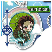 Pita! Deforme Kimetsu no Yaiba Japanese Umbrella Acrylic key chain [1.Tanjirou Kamado]