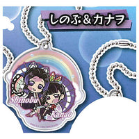 Pita! Deforme Kimetsu no Yaiba Japanese Umbrella Acrylic key chain [5.Shinobu & Kanao]