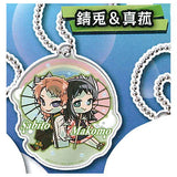 Pita! Deforme Kimetsu no Yaiba Japanese Umbrella Acrylic key chain [7.Sabito & Makomo]