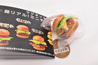 Magnet de tsunagaru Super Real Miniature hamburger [3.Bacon�@Burger]