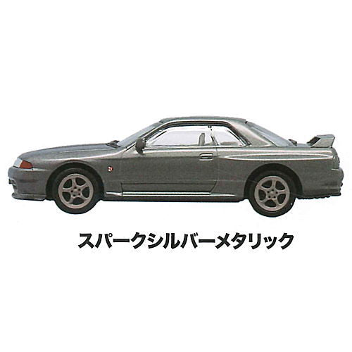 MONO 1/64 scale minicar SKYLINE GT-R R32 NISSAN COLLECTION [3.Spark Silver Metallic]