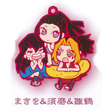 Kimetsu no Yaiba Charabanchoukou Rubber mascot Part.9 Entertainment District Arc [7.Makio & Suma & Hinatsuru]