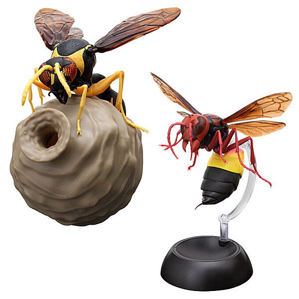 Potter wasp Gashapon [Assorted 2 type set (1.Mikado potter wasp/2.Vespa affinis)]