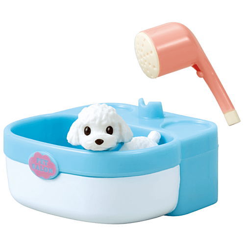 Pet Salon Bubbly Shampoo Edition [1.Bathtub and Toy poodle (white)]