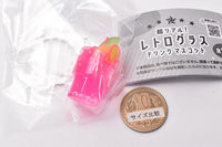 Super real! Retro glass drink mascot [5.Strawberry juice]