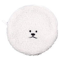 Manmaru Bichon Frise plush toy pouch [1.Mokomaru pouch (magao)]