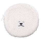 Manmaru Bichon Frise plush toy pouch [2.Mokomaru pouch (good night)]