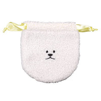 Manmaru Bichon Frise plush toy pouch [3.Mokomaru kinchaku]